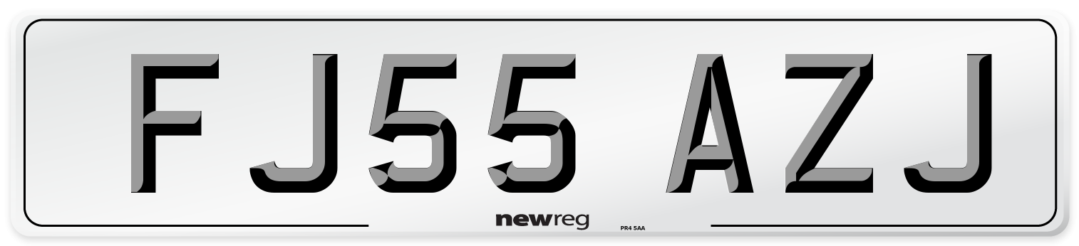 FJ55 AZJ Number Plate from New Reg